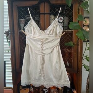 Vintage White Lace Slip Dress